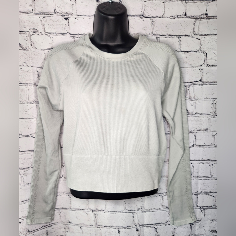 Aerie‎ Offline Ribbed Fitted Long Sleeve Crop Top Size XL